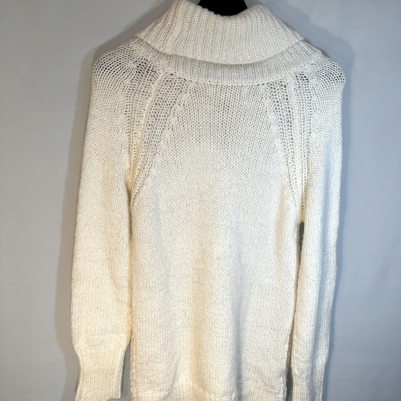 Kaisely Pullover Cream Soft Knit Wool Blend Long Sleeve Turtleneck Sweater M - Picture 7 of 9